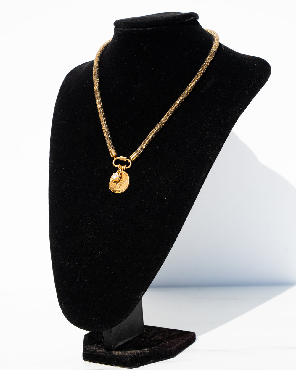 ZODIAC Carabiner Necklace - Antique Gold