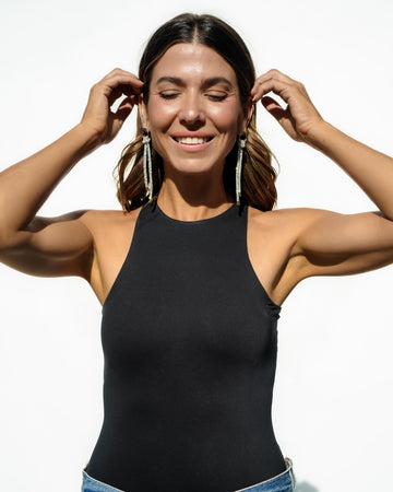 Fringe Drop Earrings - Crystal
