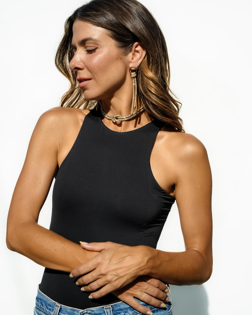 Fringe Drop Earrings - Champagne Bubbles