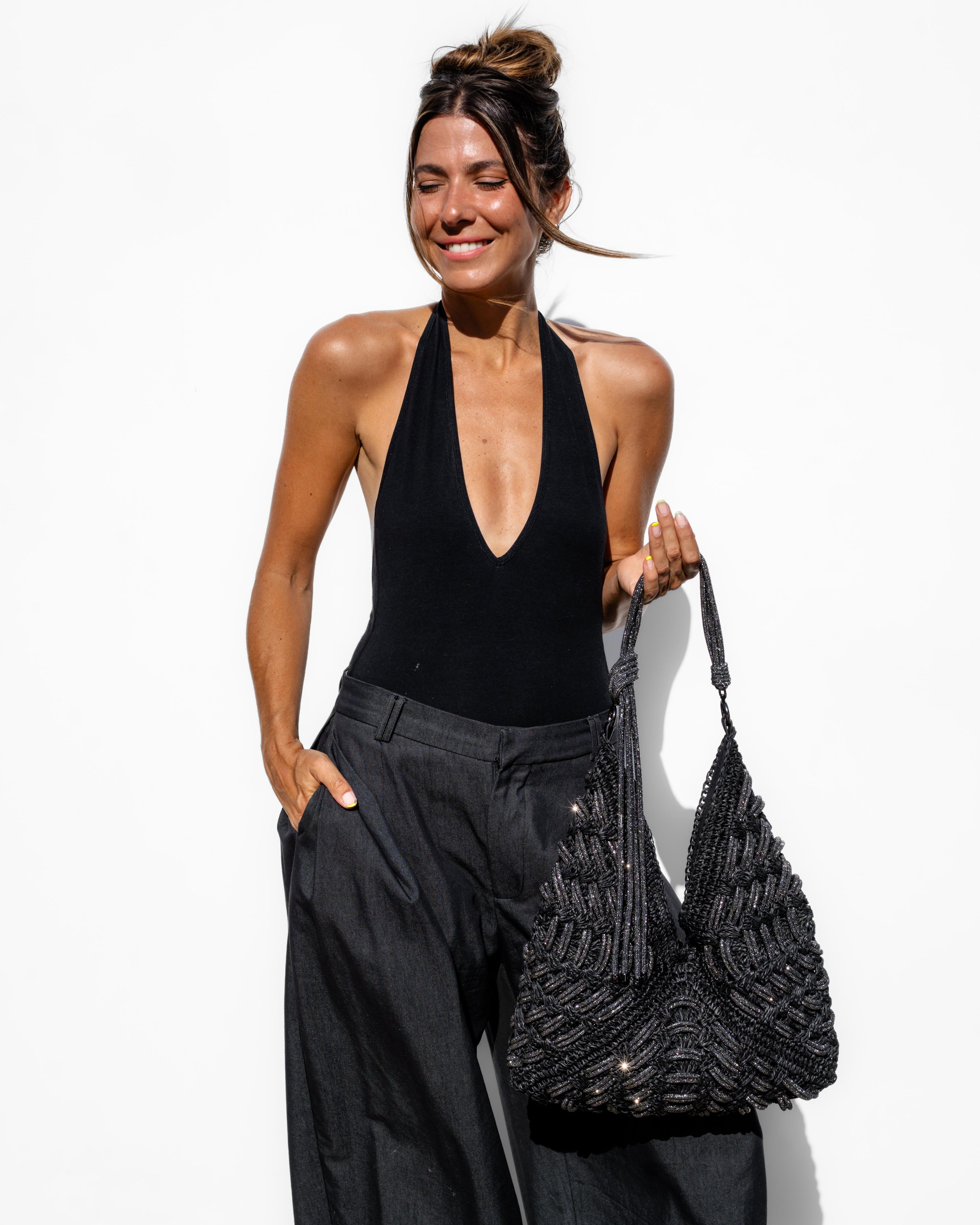 Shilo Crochet Bag - Black