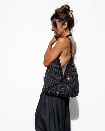 Shilo Crochet Bag - Black