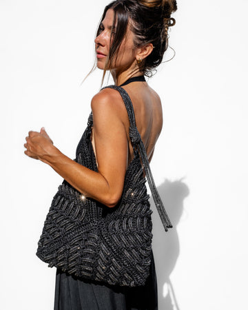 Shilo Crochet Bag - Black