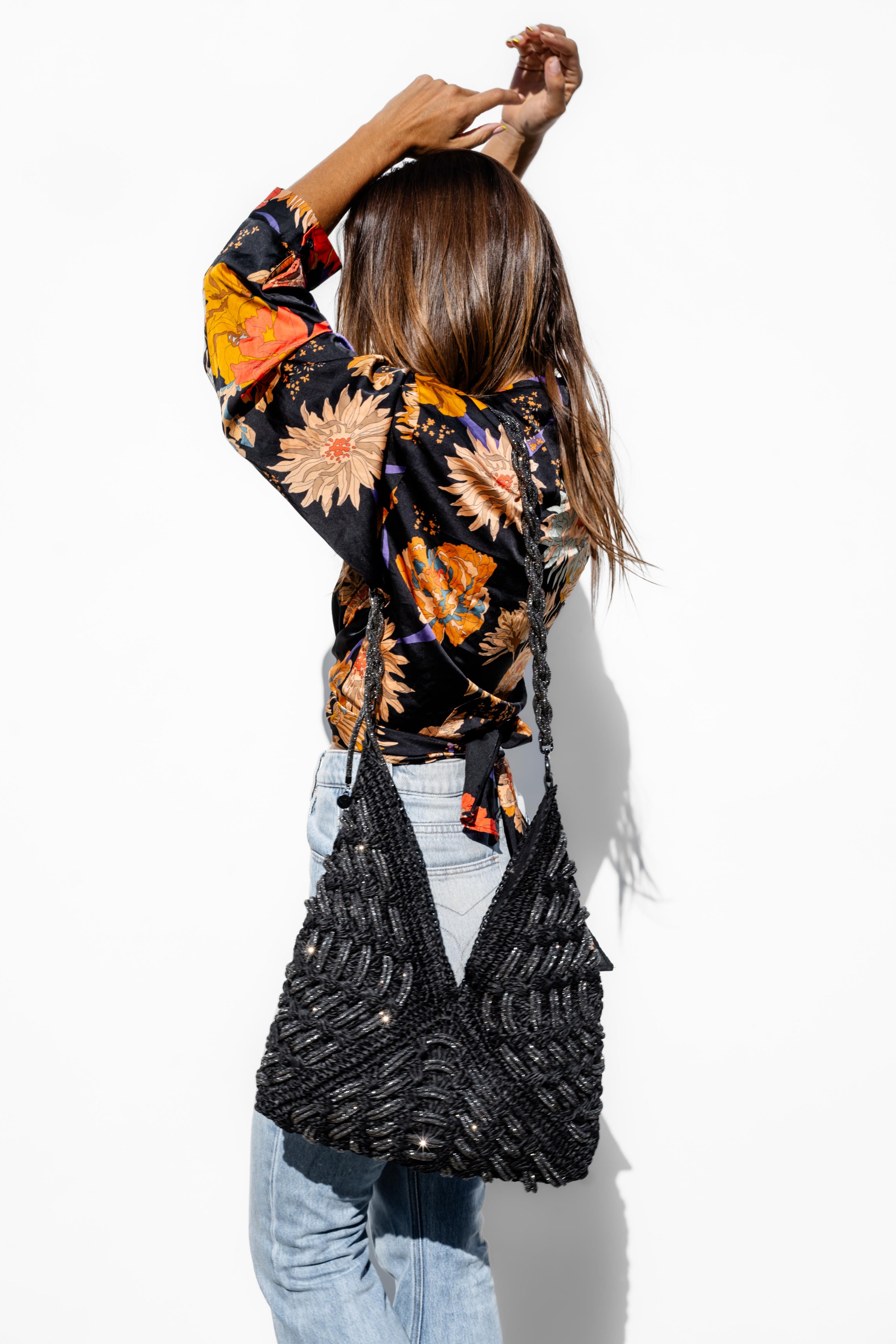 Shilo Crochet Bag - Black