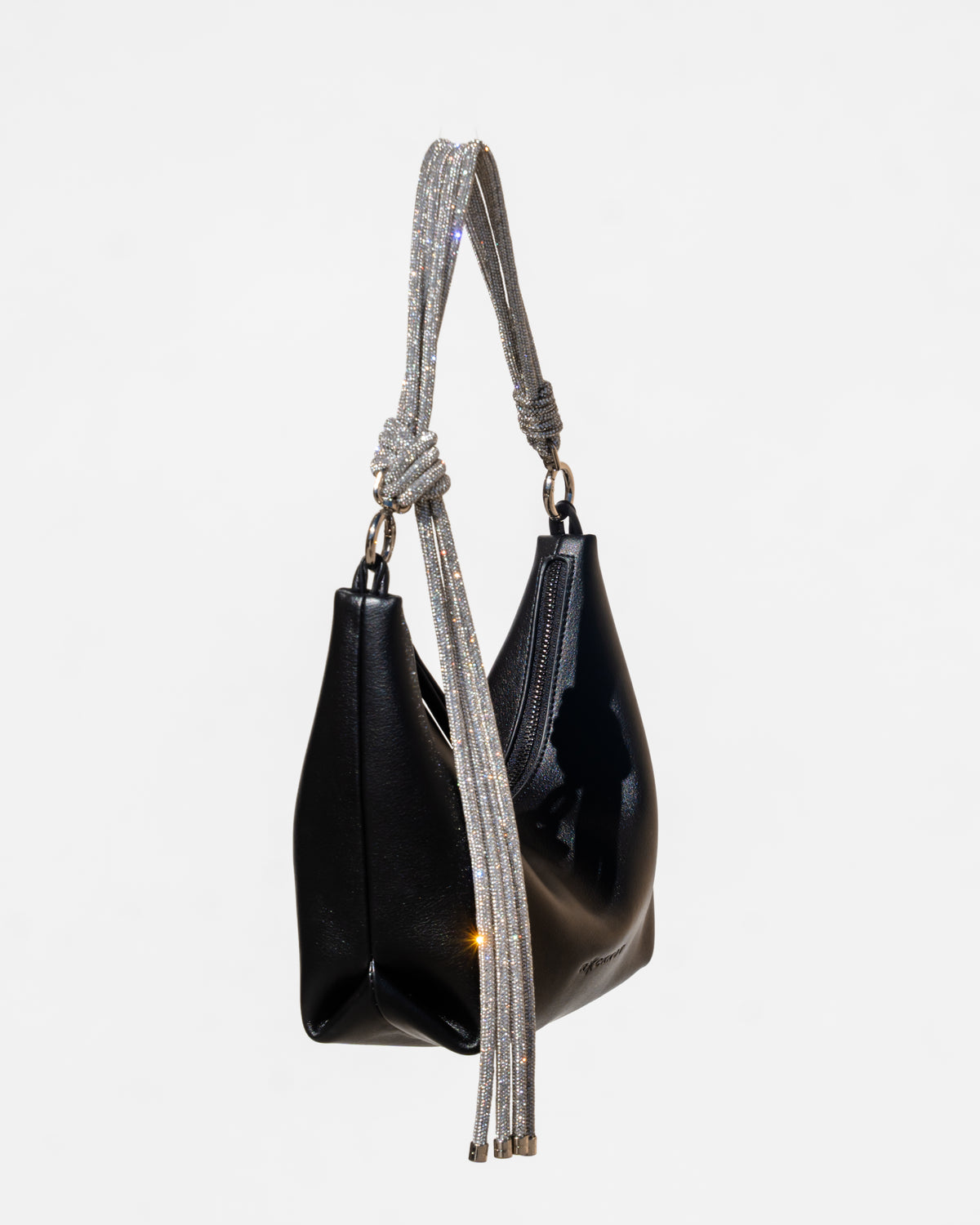 Hezi Leather Shoulder Bag - Black
