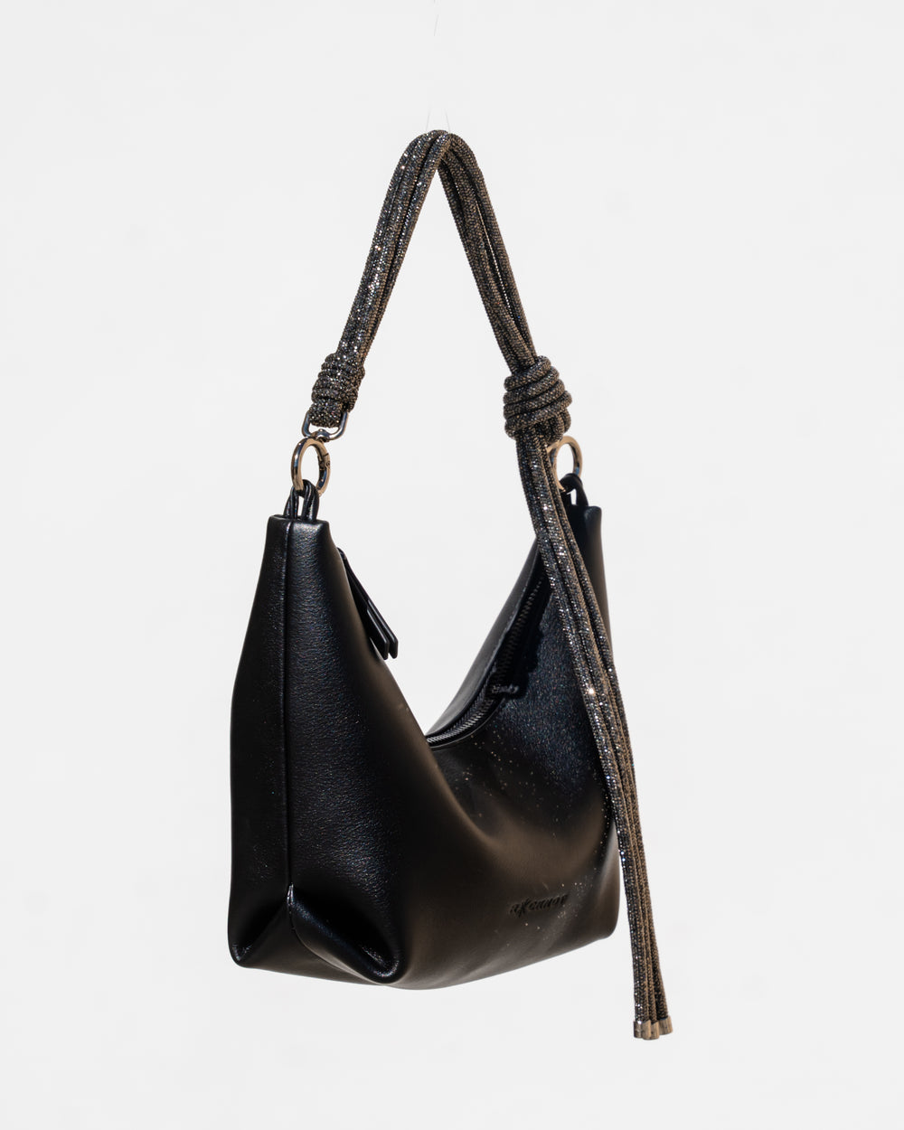 Hezi Leather Shoulder Bag - Black