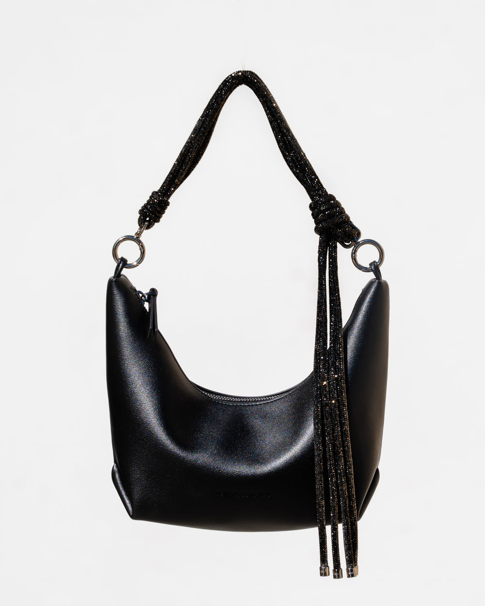Hezi Leather Shoulder Bag - Black