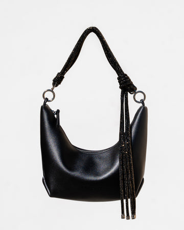 Hezi Leather Shoulder Bag - Black
