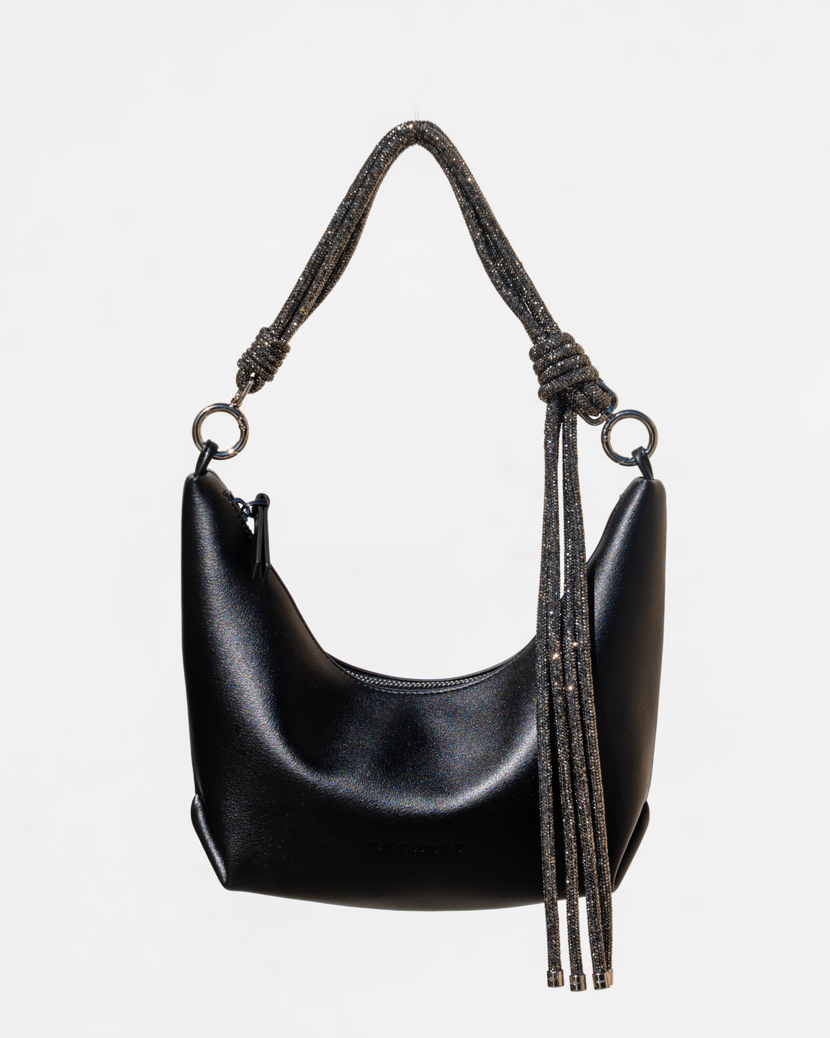 Hezi Leather Shoulder Bag - Black