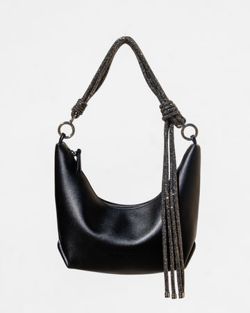 Hezi Leather Shoulder Bag - Black