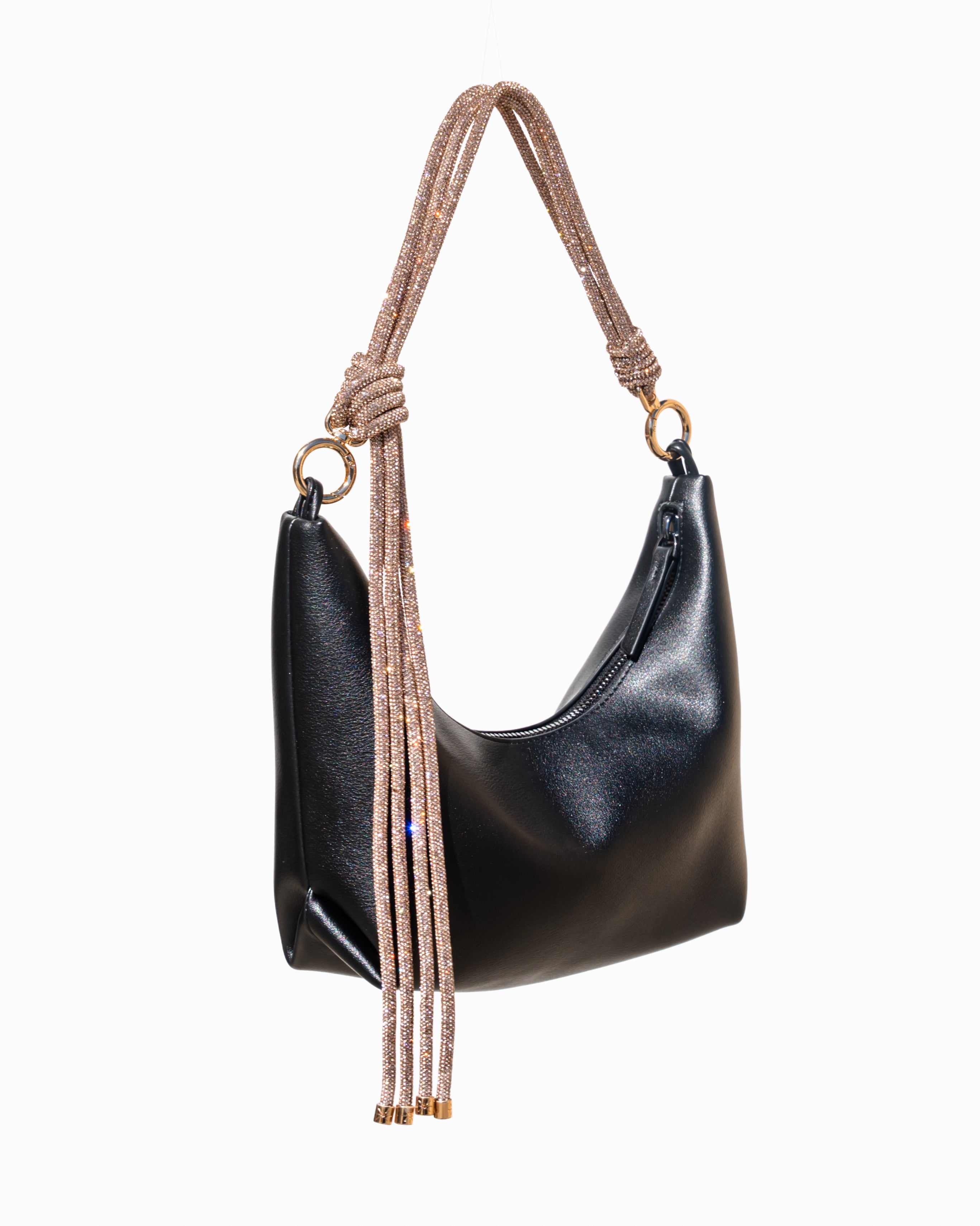 Hezi Leather Shoulder Bag - Black