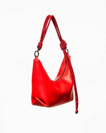 Hezi Leather Shoulder Bag - Scarlet