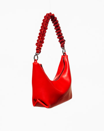 Hezi Leather Shoulder Bag - Scarlet