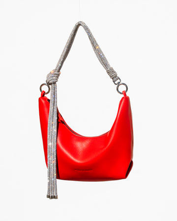 Hezi Leather Shoulder Bag - Scarlet