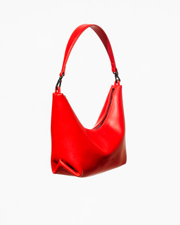 Hezi Leather Shoulder Bag - Scarlet