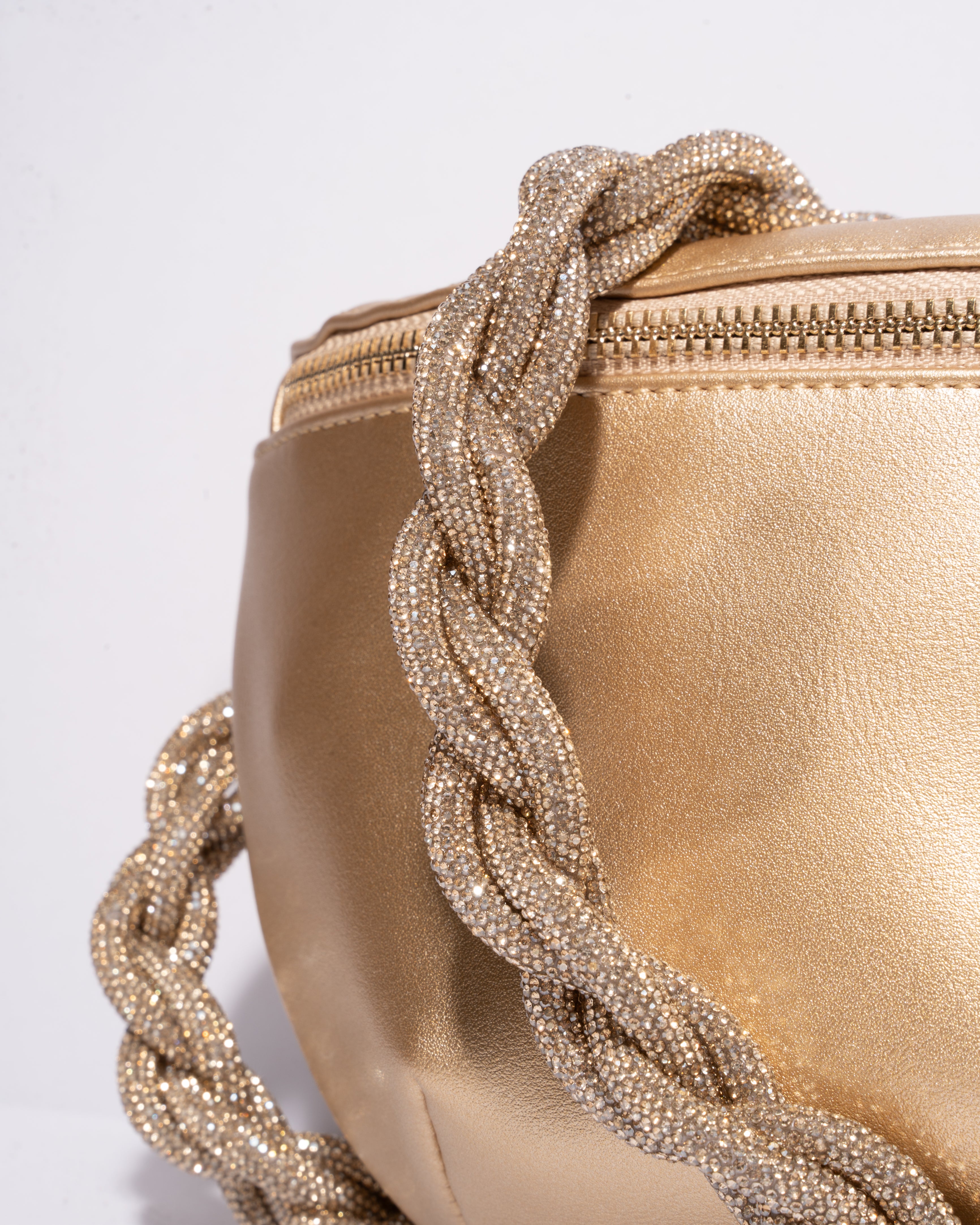 GOLD BELT BAG + CHAIN STRAP - Champagne Bubbles