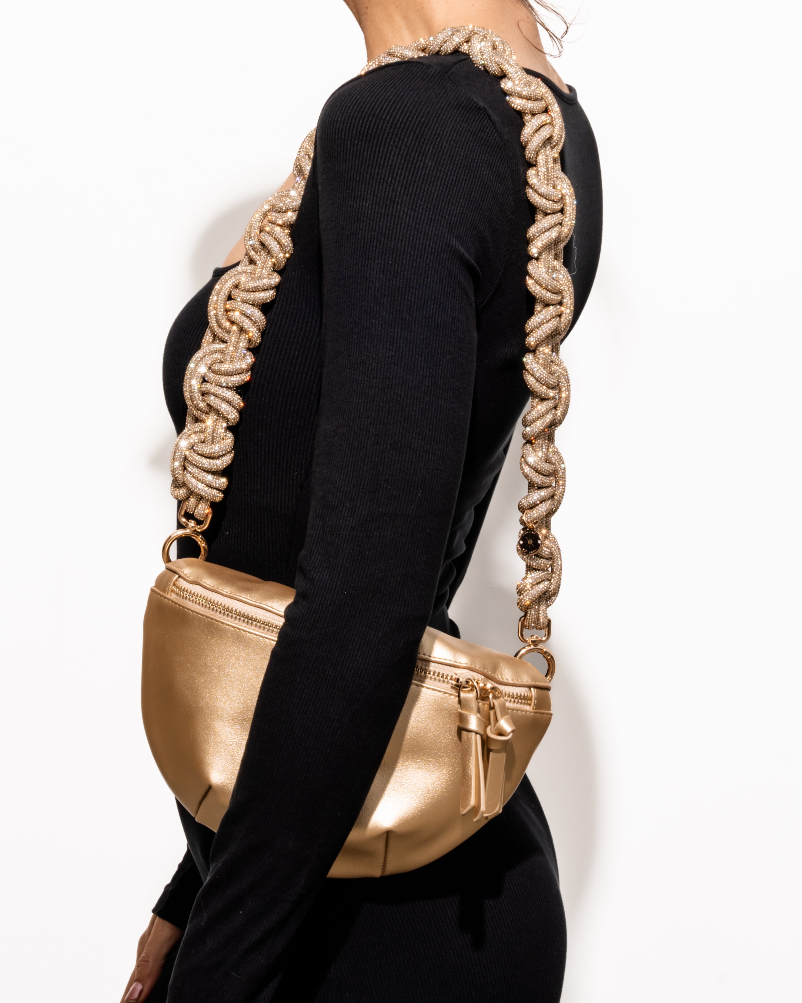 GOLD BELT BAG + MAGNUM CROWN- Champagne Bubbles