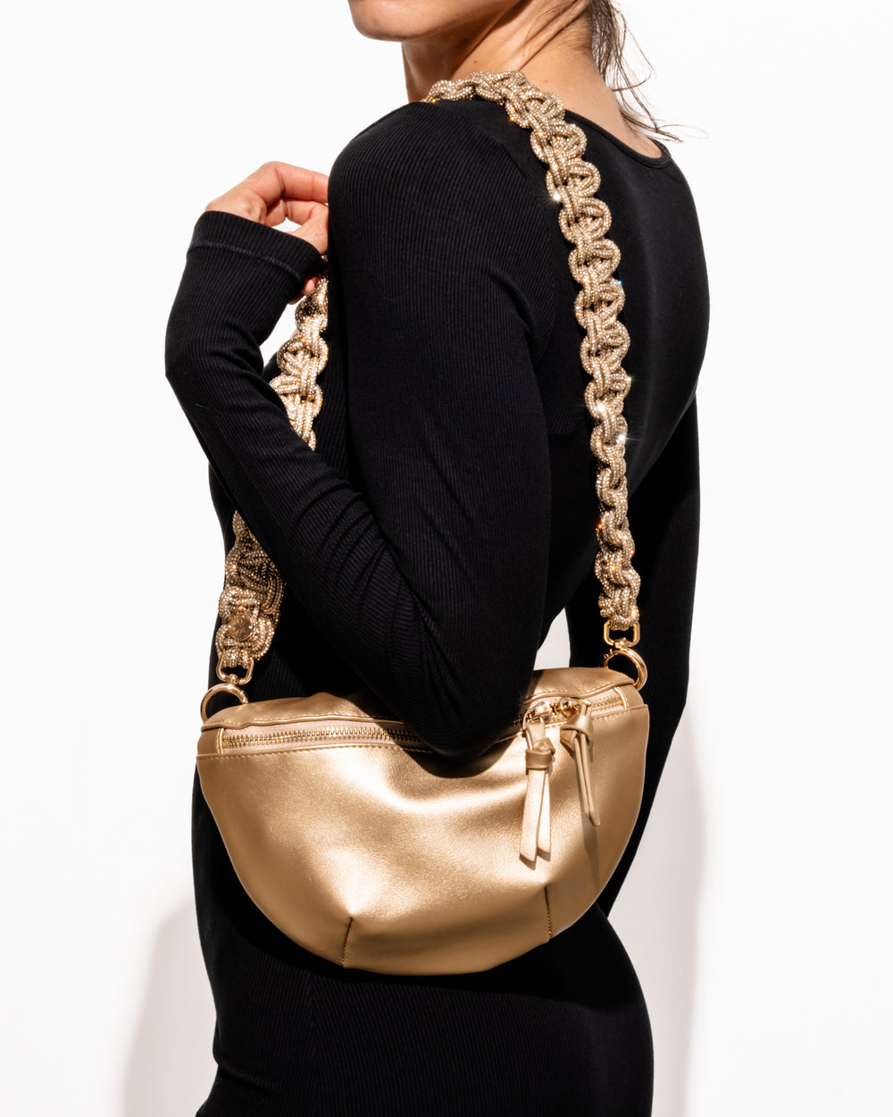 GOLD BELT BAG + TWIN - Champagne Bubbles