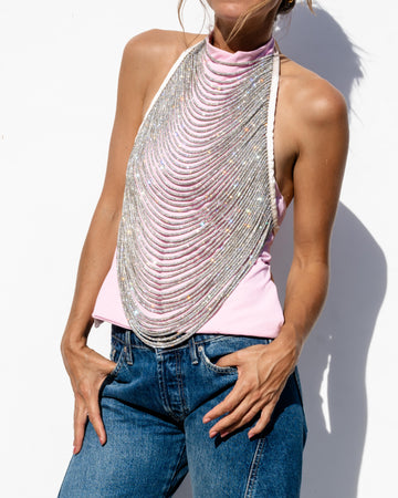 Gali Chain Top - Crystal / Ivory