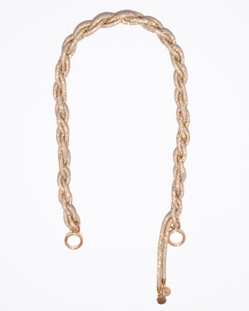 WHITE BELT BAG + CHAIN STRAP - Champagne Bubbles