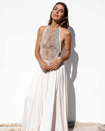 Gali Chain Top - Crystal / Ivory