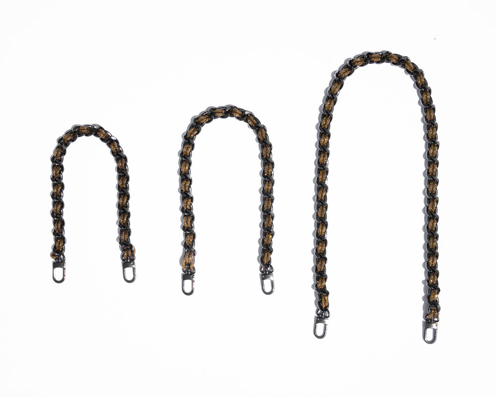 LINK STRAP / NECKLACE - Petite Gunmetal / Antique Gold