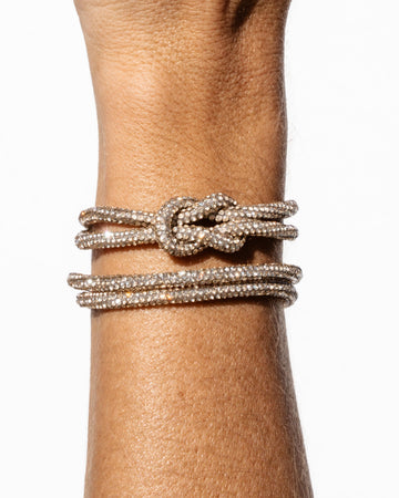 Knot Bracelet Set - Champagne Bubbles