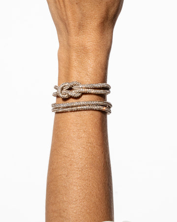 Knot Bracelet Set - Champagne Bubbles