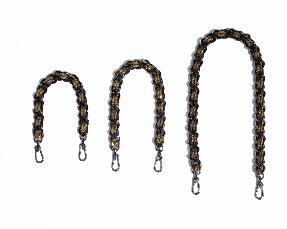 LINK STRAP / NECKLACE - Magnum Gunmetal / Antique Gold