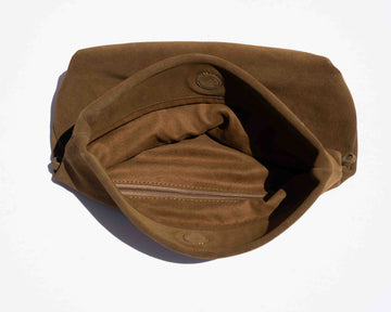 Noa Fold Over - Olive Genuine Suede