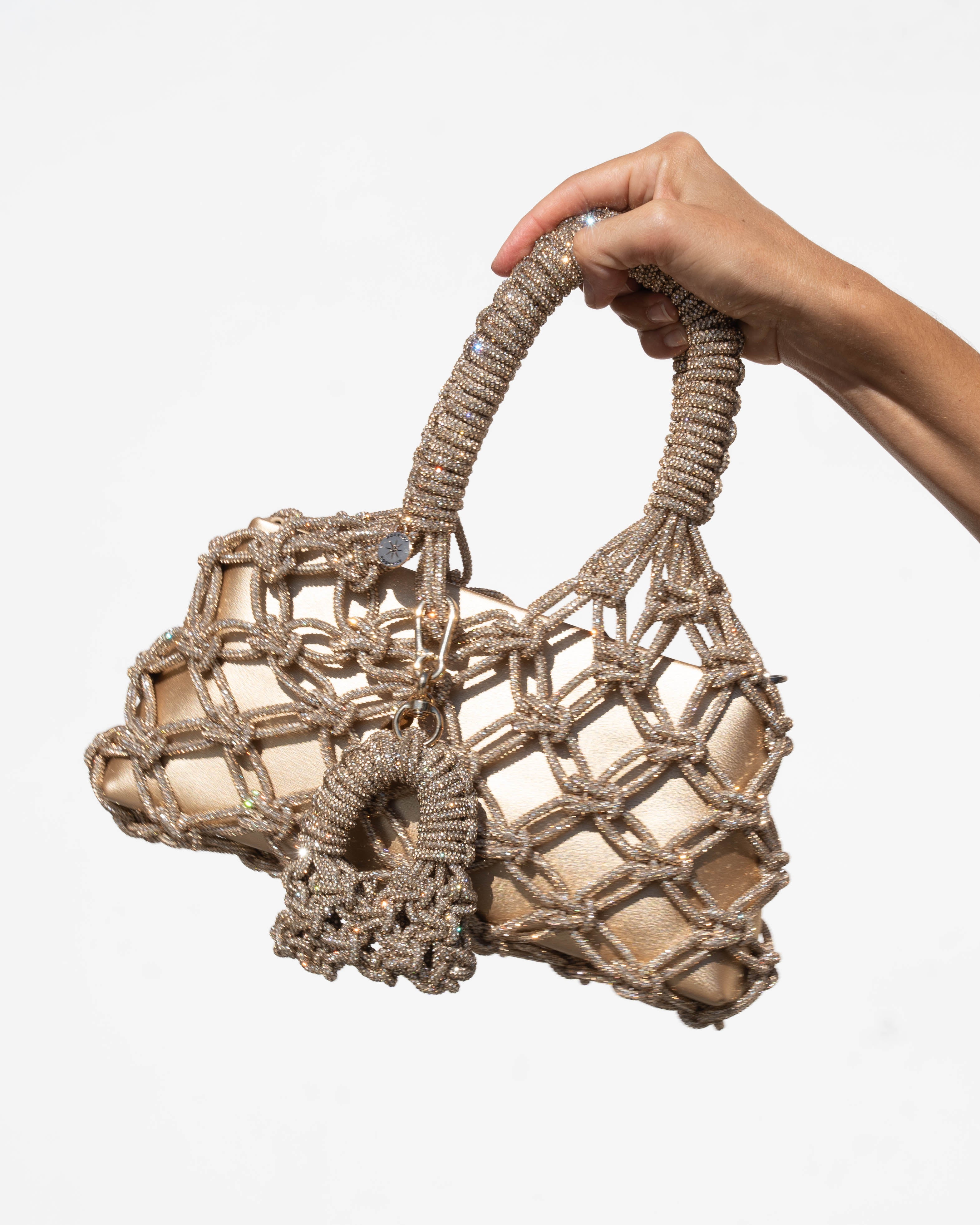 Mini Transformer Bag Charm / Keychain - Champagne Bubbles