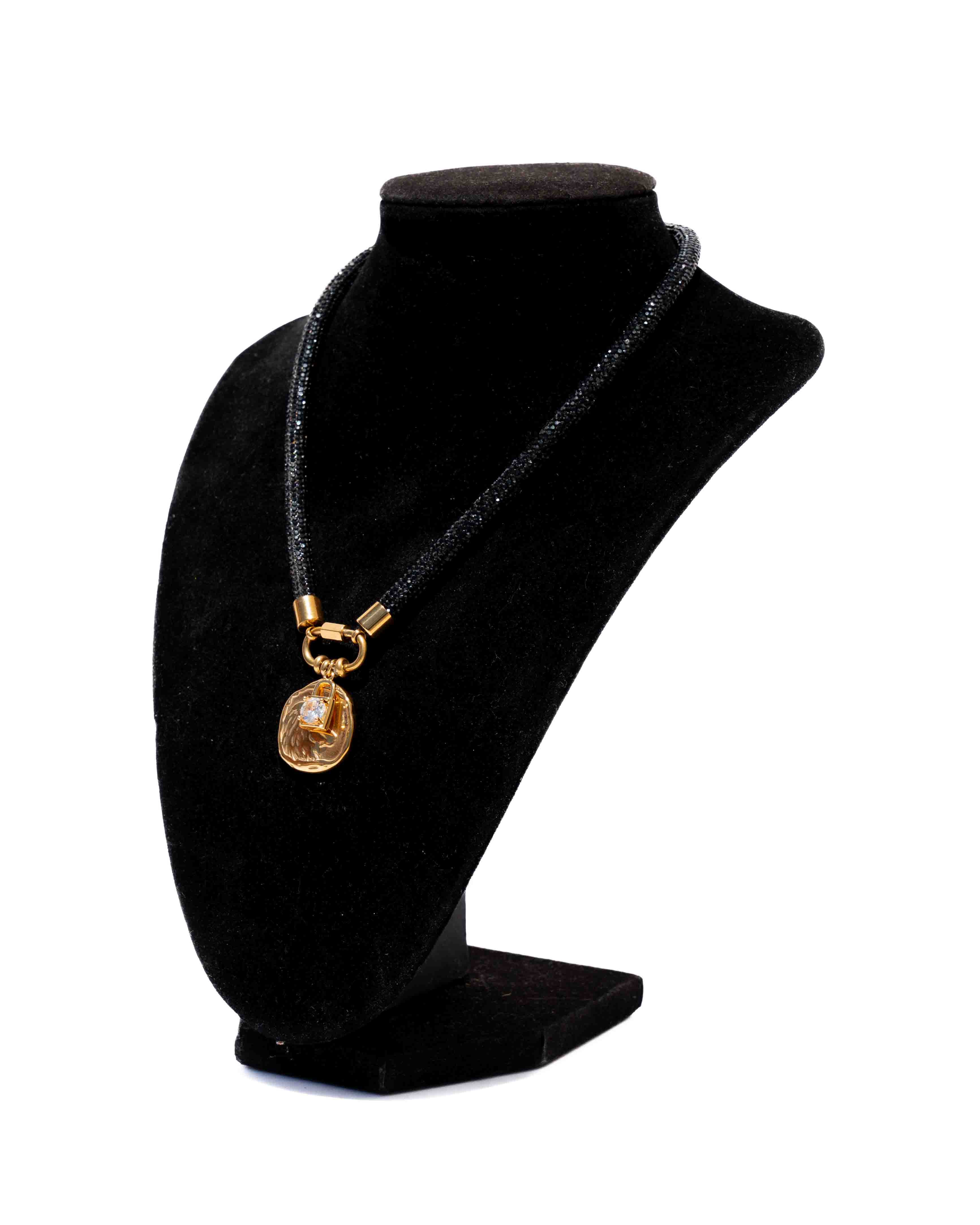 ZODIAC Carabiner Necklace - Jet Black