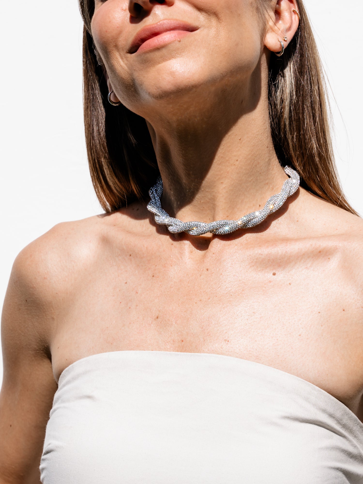 The Twist Necklace - Crystal