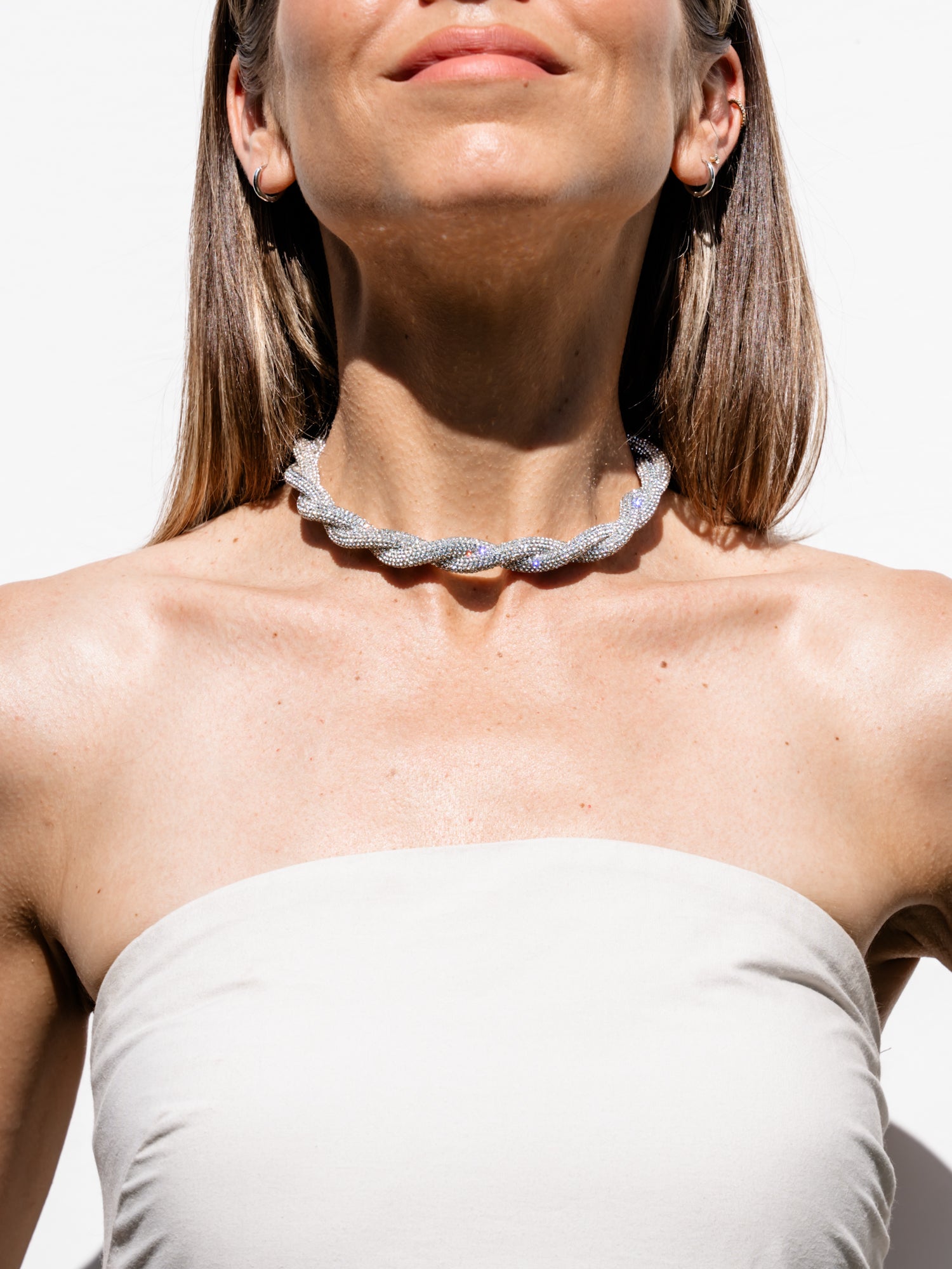 The Twist Necklace - Crystal