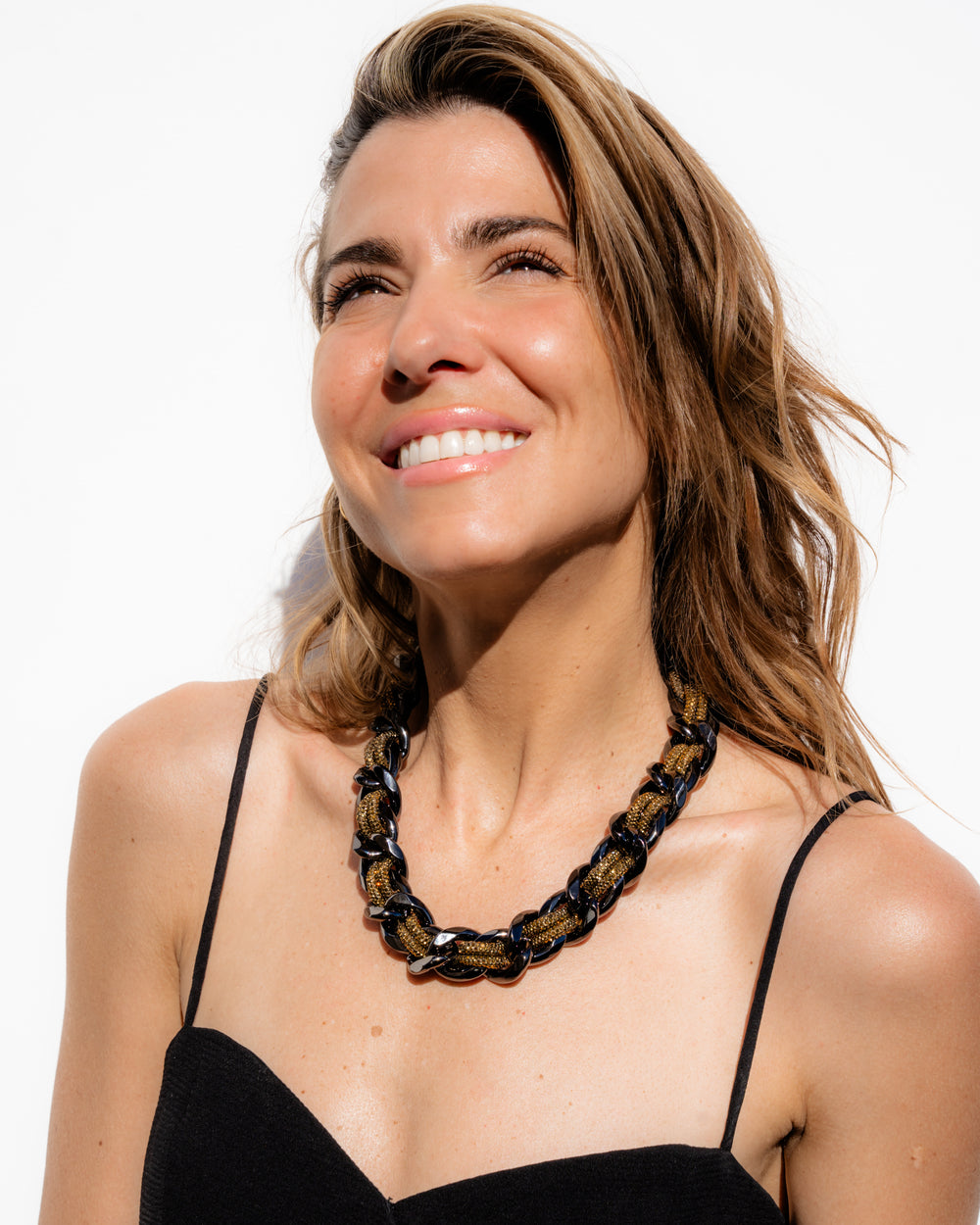 LINK STRAP / NECKLACE - Magnum Gunmetal / Antique Gold