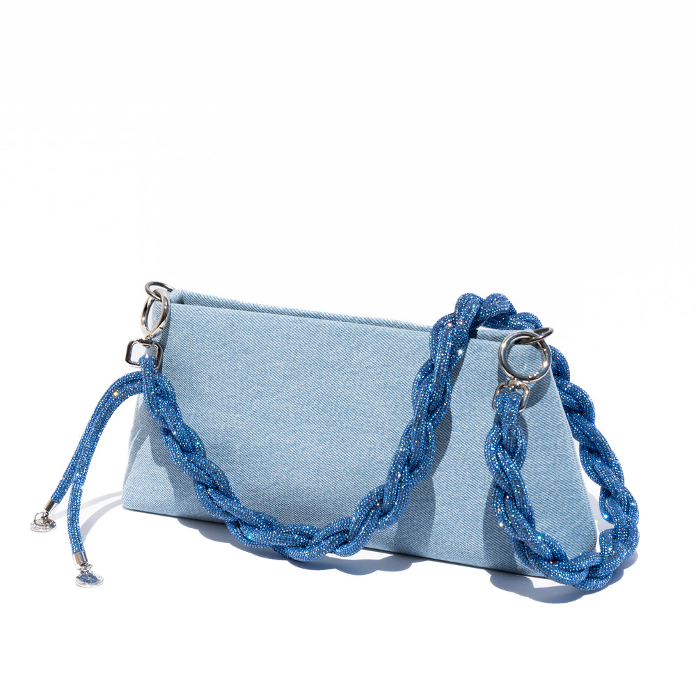 DUO BAG + CHAIN STRAP - Denim Diamond