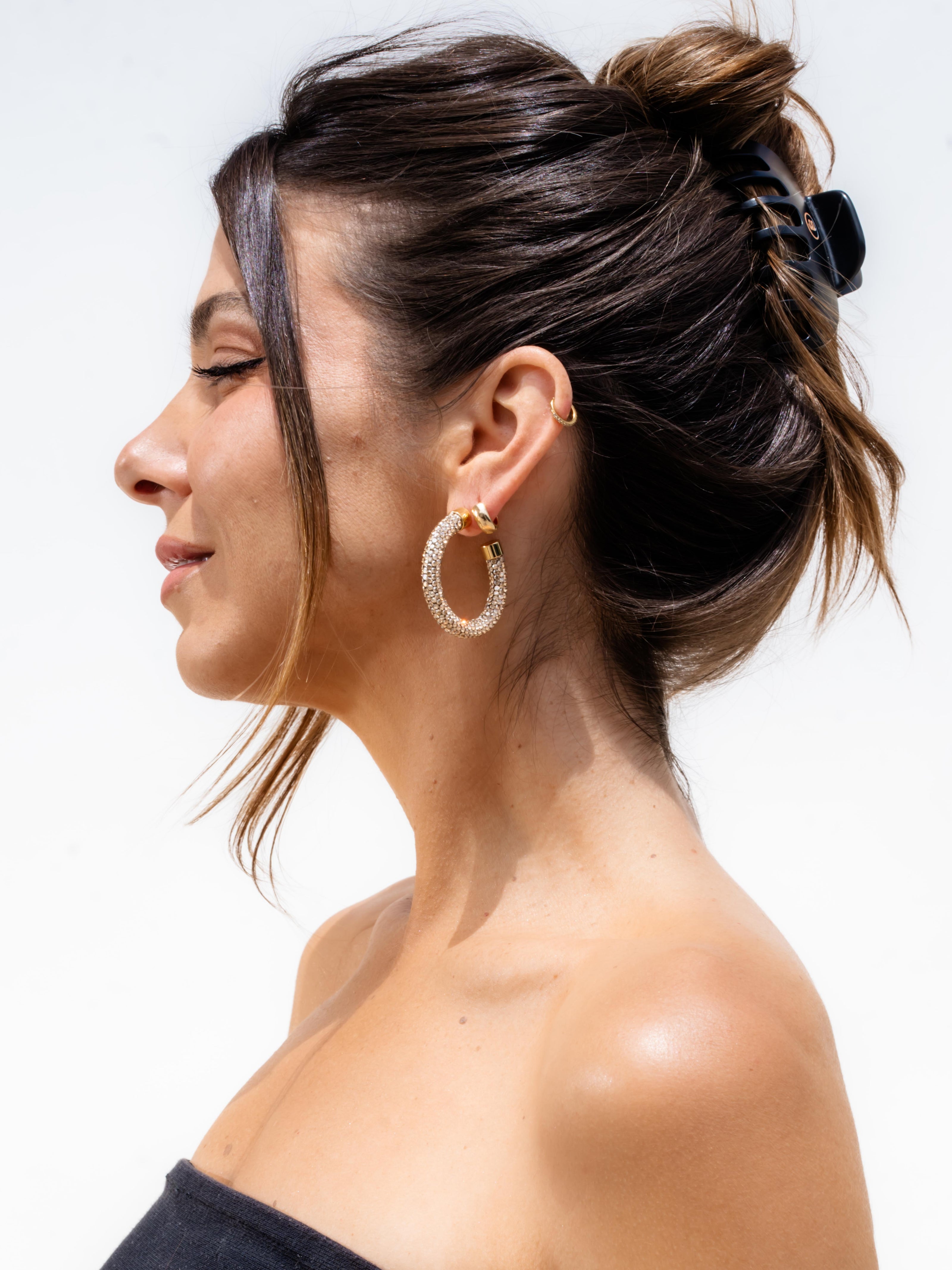 Petite Hoops - Champagne Bubbles