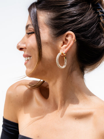 Petite Hoops - Champagne Bubbles