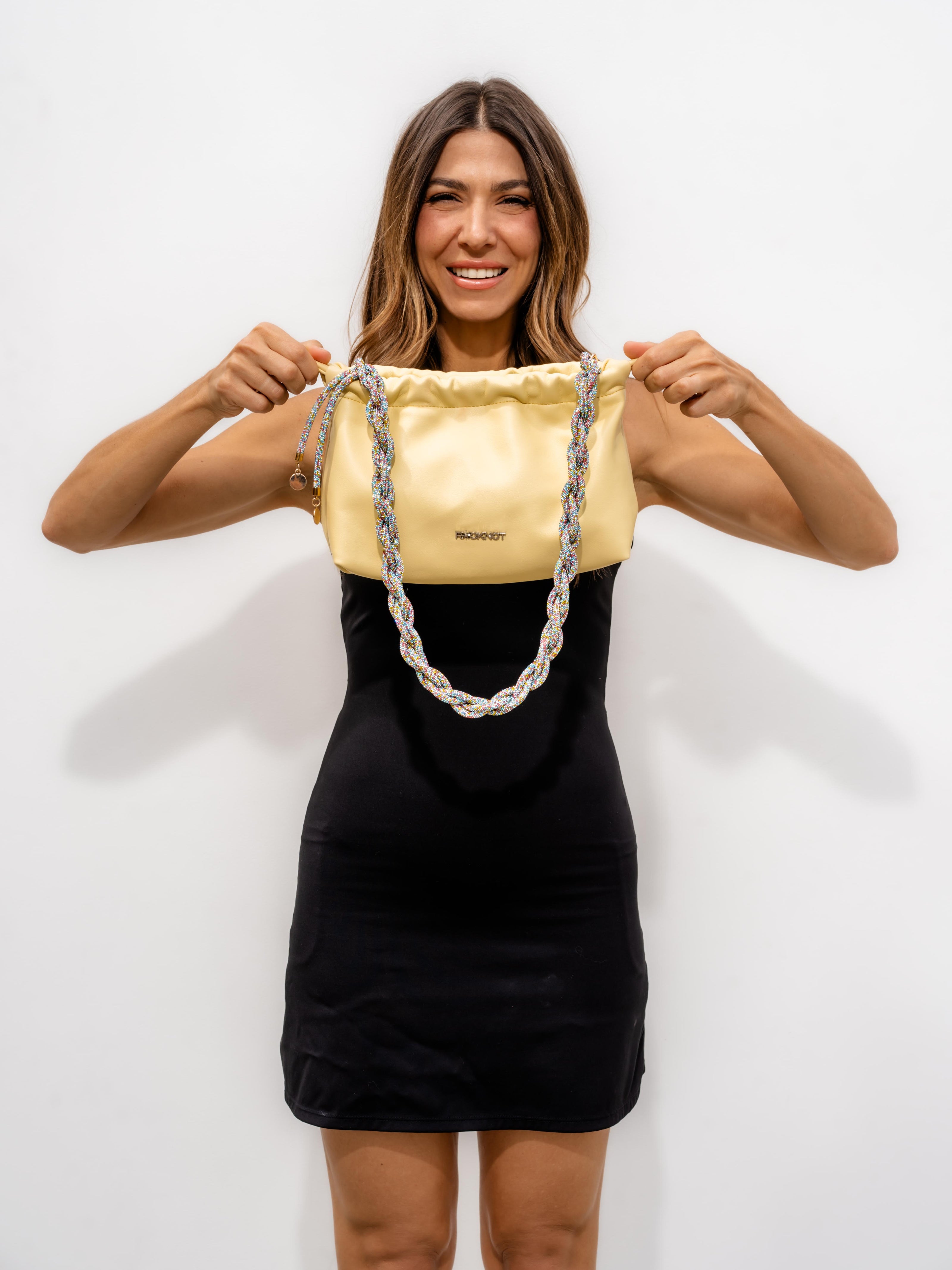 FIA Drawstring Bag - Butter Vegan Leather