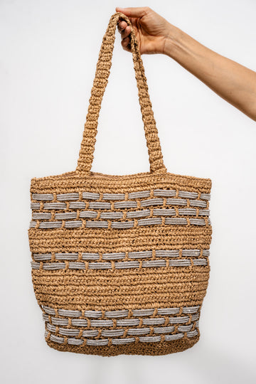 Zuma Straw Tote - Tan