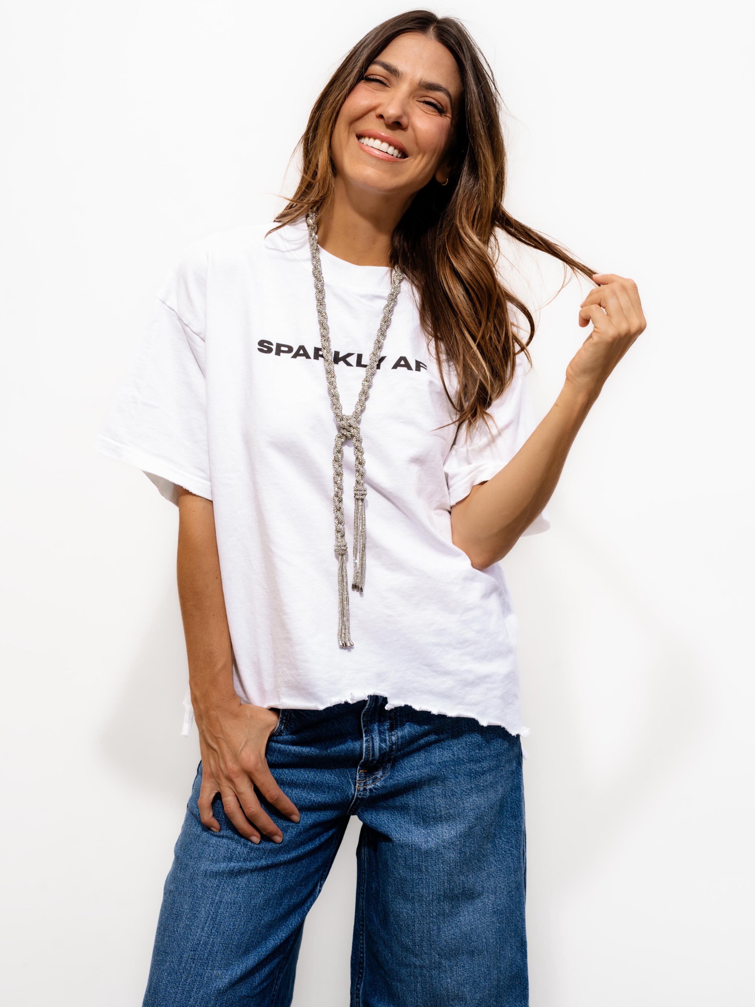 ZOE Tassel Necklace - Crystal