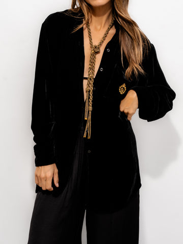 ZOE Tassel Necklace - Antique Gold