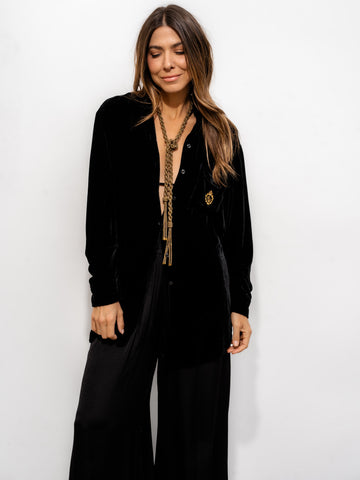 ZOE Tassel Necklace - Antique Gold
