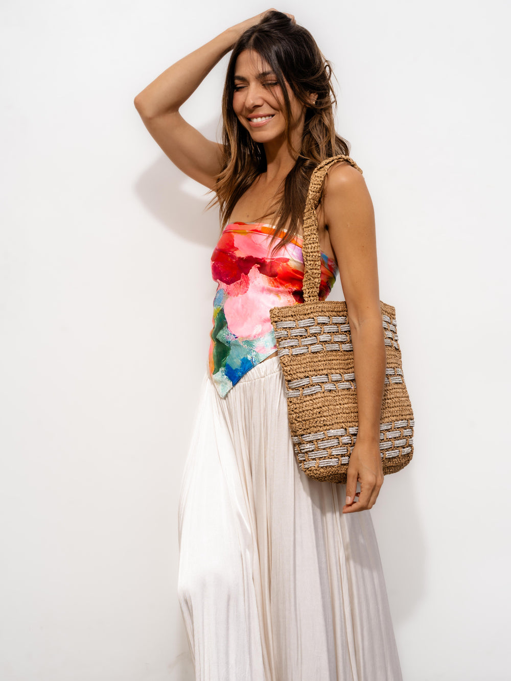 Zuma Straw Tote - Tan