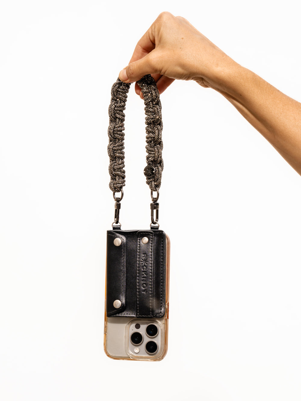 PETITE CROWN Wristlet / Necklace - Gunmetal