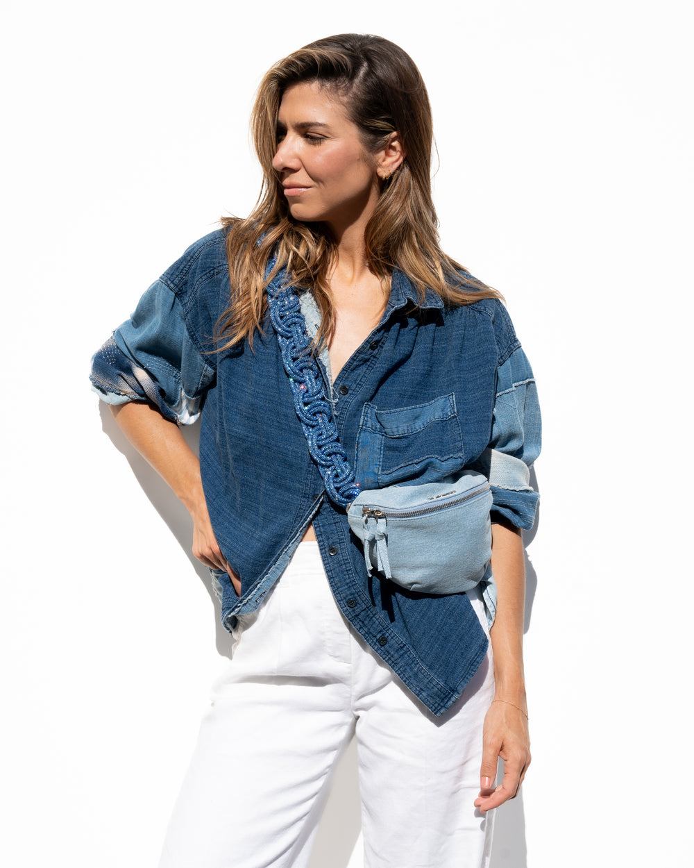 DENIM BELT BAG + MAGNUM CROWN - Denim Diamond