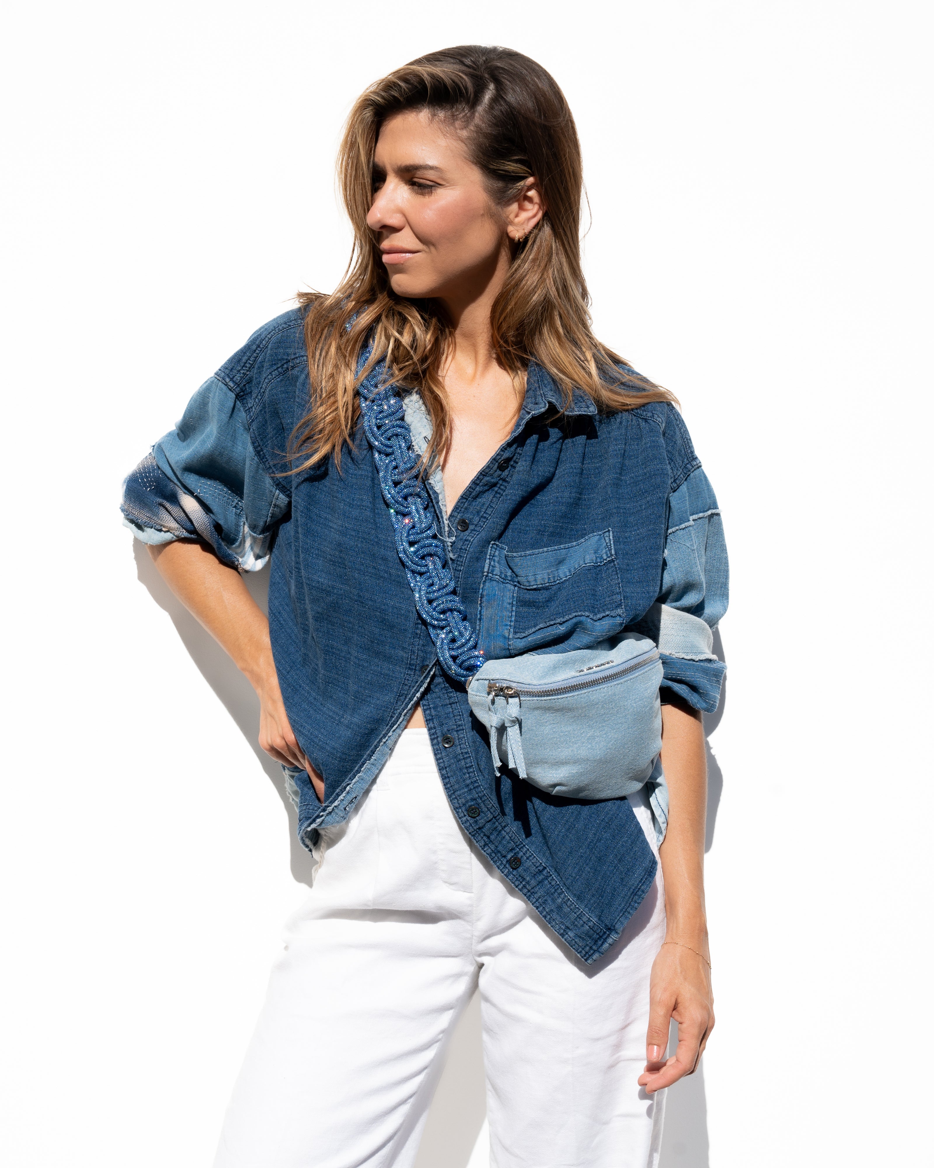 DENIM BELT BAG + MAGNUM CROWN - Denim Diamond