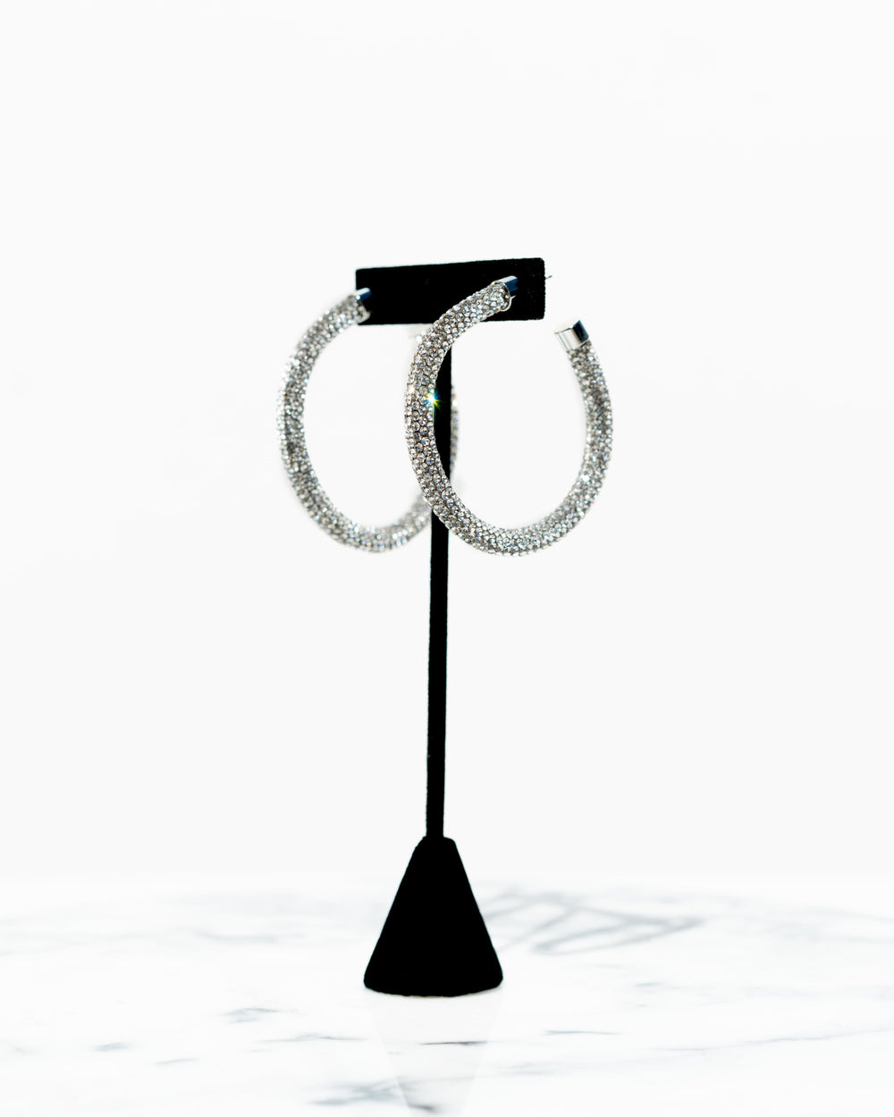 Petite Hoops - Crystal