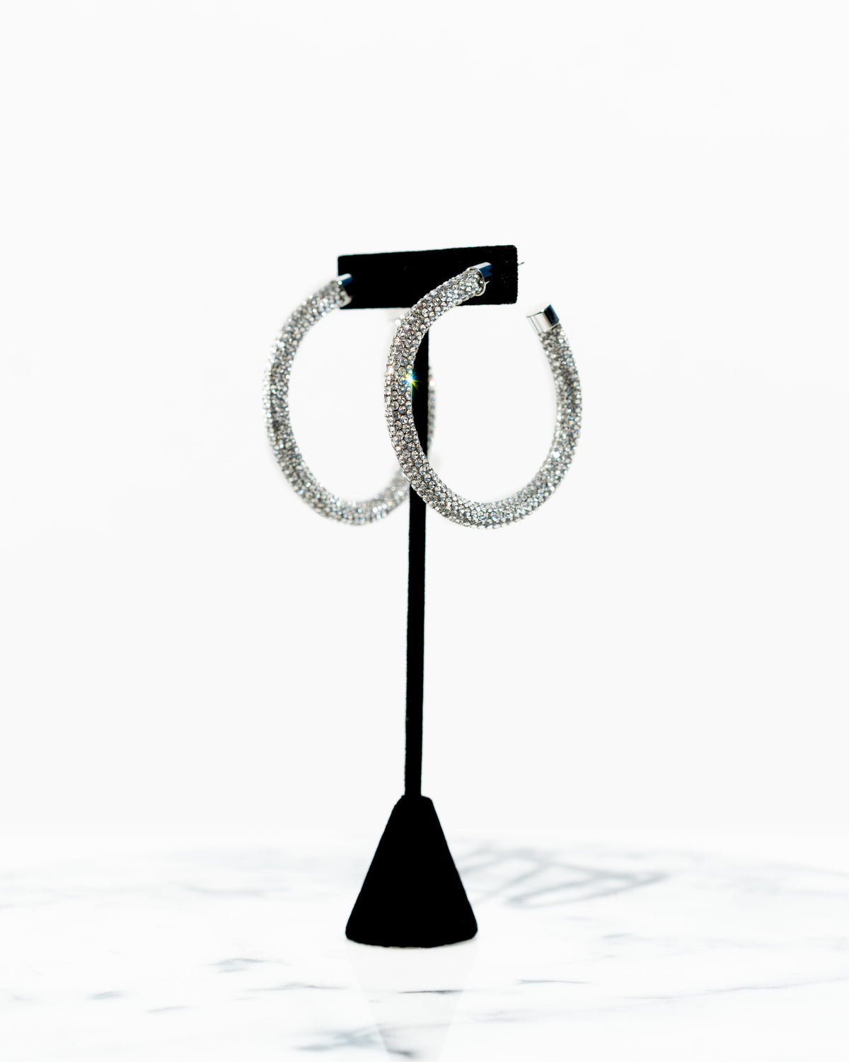 Petite Hoops - Crystal