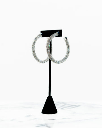Petite Hoops - Crystal
