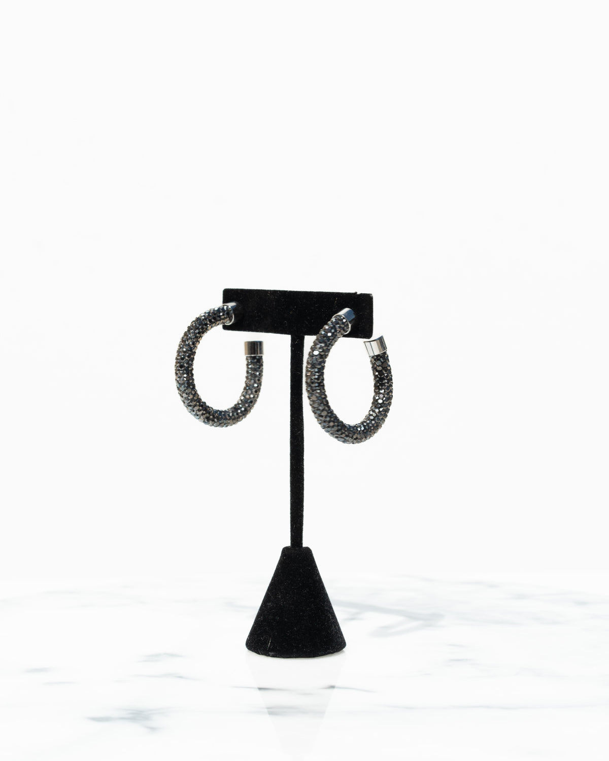 Petite Hoops - Gunmetal